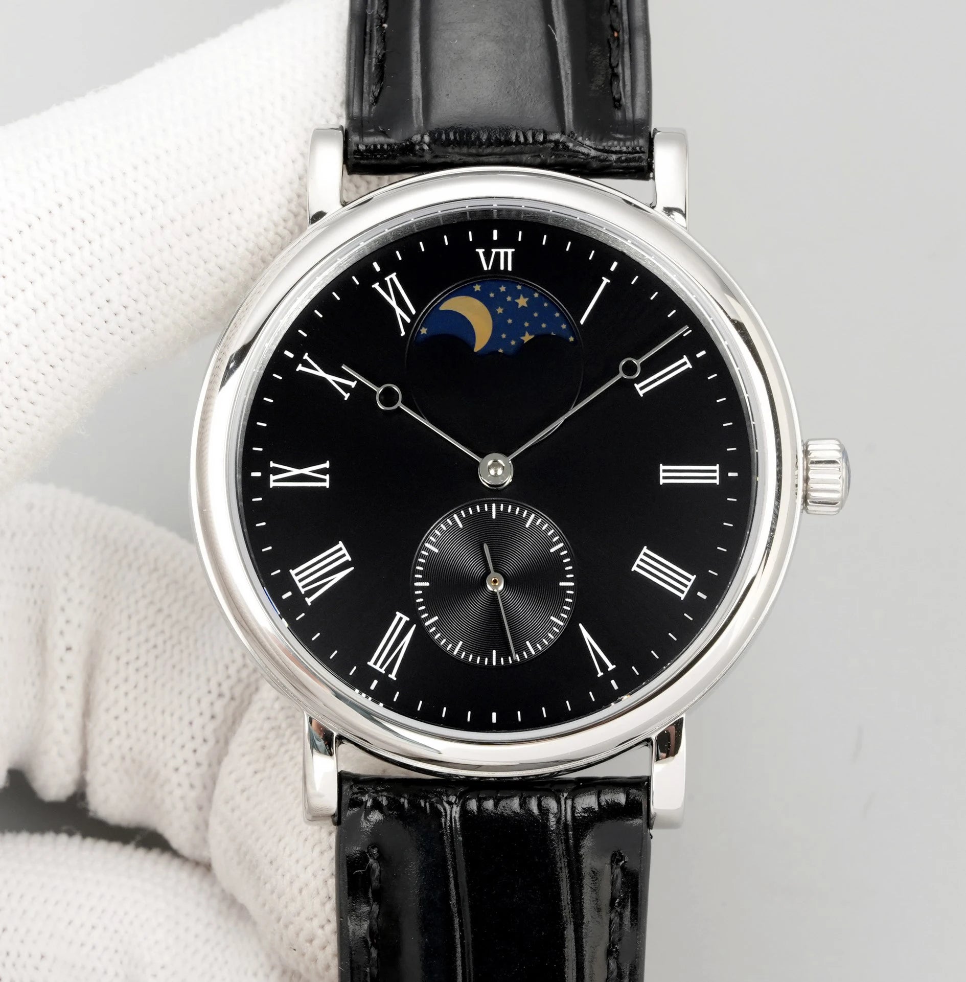 Luxury Classic Chronograph Mechanical Watch Sapphire Crystal Multifunctional Waterproof Wristwatch for Daily Business Watch