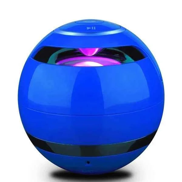 2024 Dropshipping Shopify Hot Factory Price Led A18 Ball LED Mini Bass Portable Wireless BT Speaker with FM Radio TF Mic USB Blue My Store