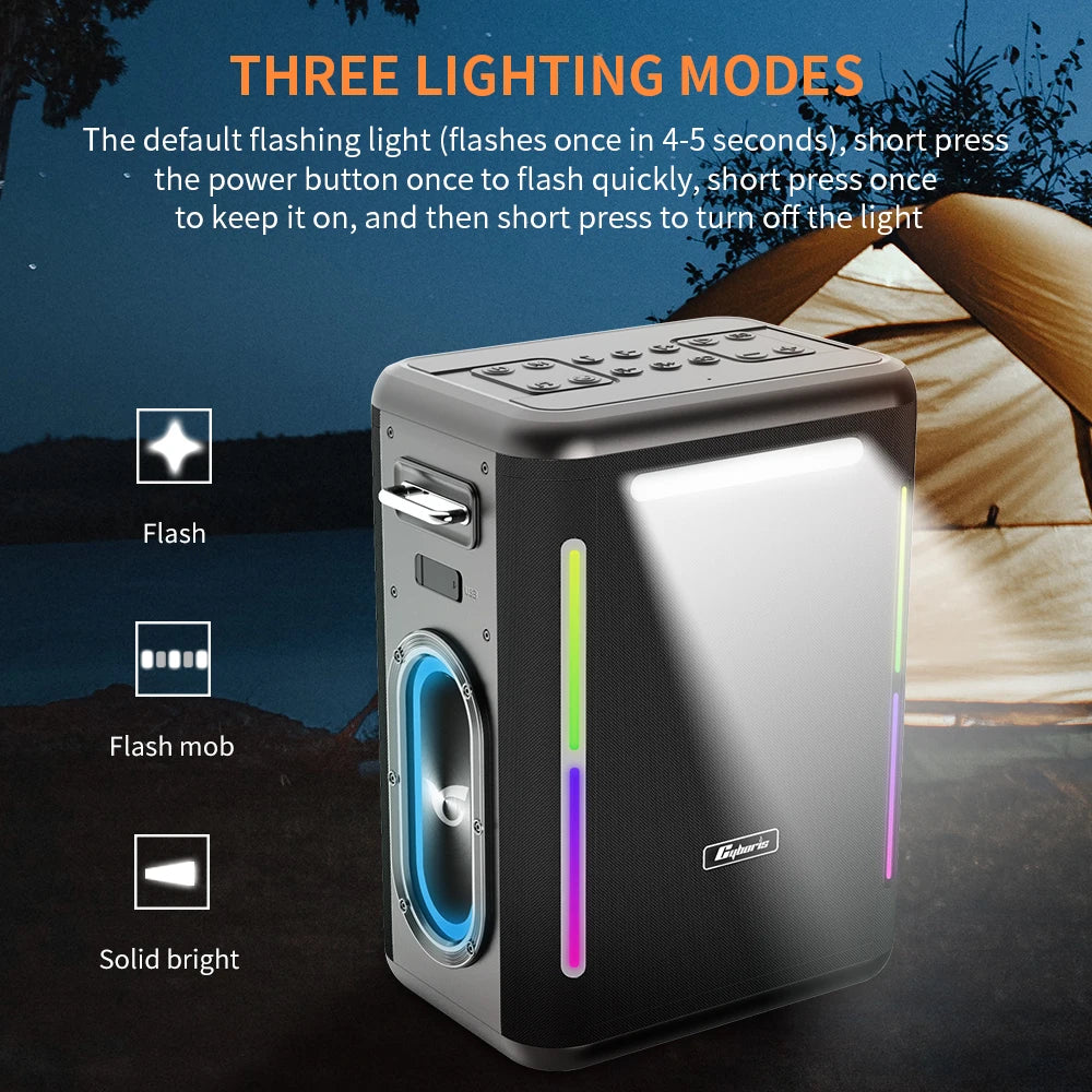 400W High Power Karaoke BT5.3 Speaker Portable 360 Stereo Surround Waterproof Wireless Subwoofer with Dual Microphone Boombox My Store