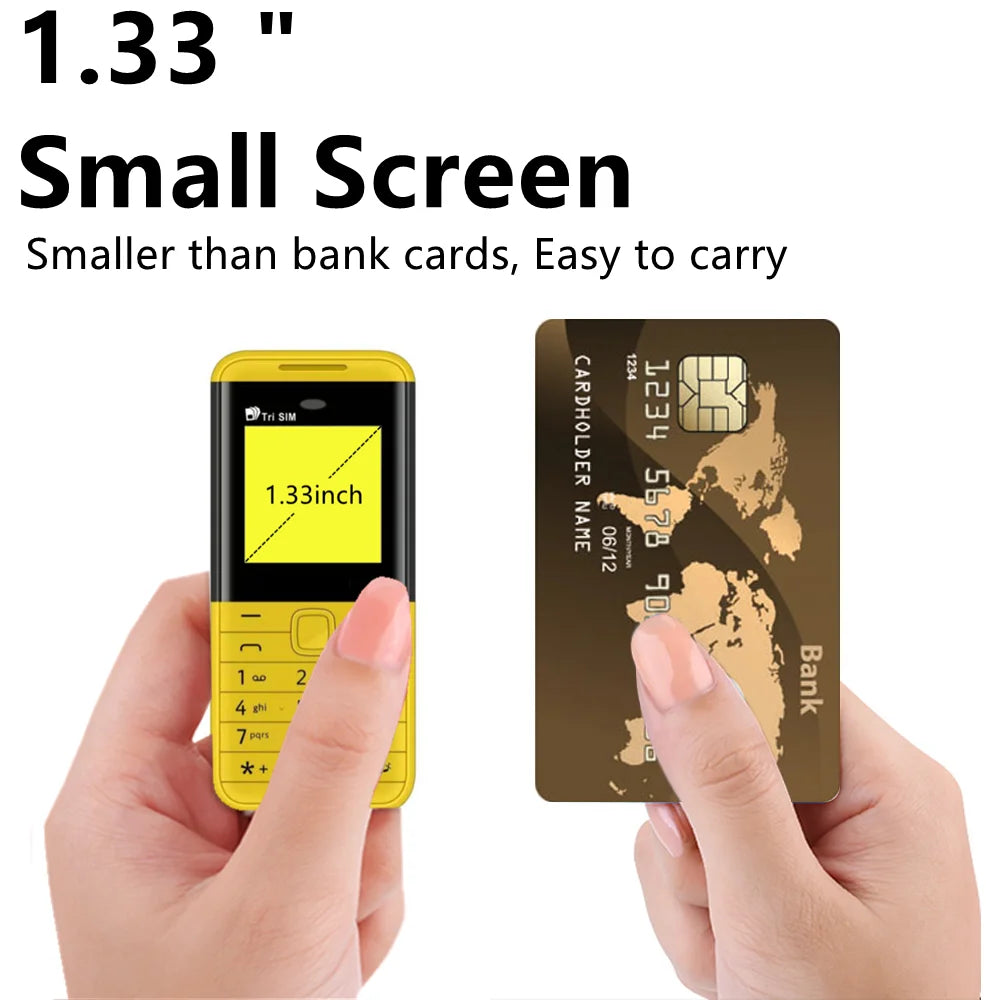 SERVO BM5310 Mini 3 SIM Standby Feature Mobile Phone Speed Dial Magic Voice Blacklist MP4 Player FM Radio Small Backup Cellphone