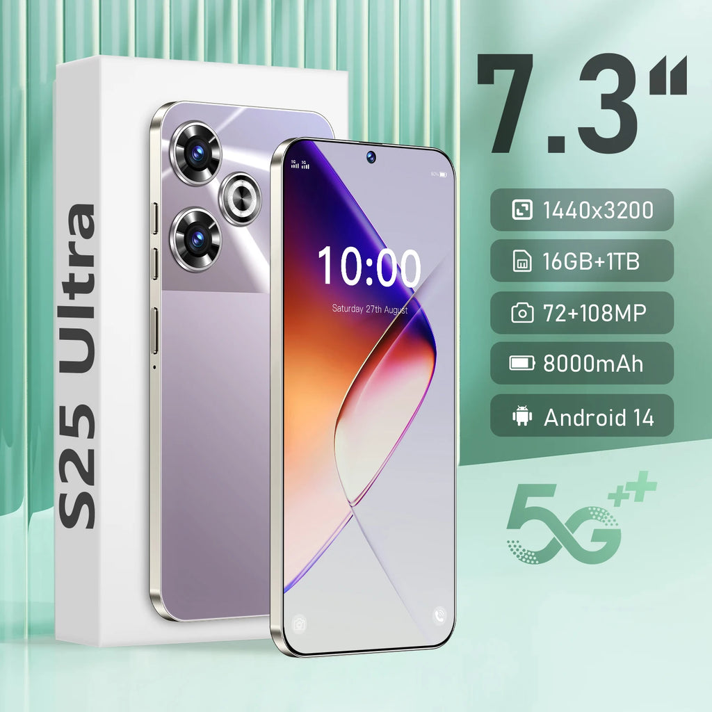 S25 Ultra 5G Smartphone 1TB 16GB RAM AMOLED Display - Green Tidesmit