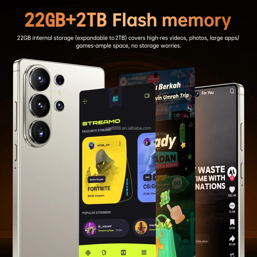 22GB+2TB S26 ULTRA 7.7 Inch Smart Phone New Arrived Android 15 Cell Phone Unlocked Dual Card S-Pen S26 ultra Smart Mobile Phones