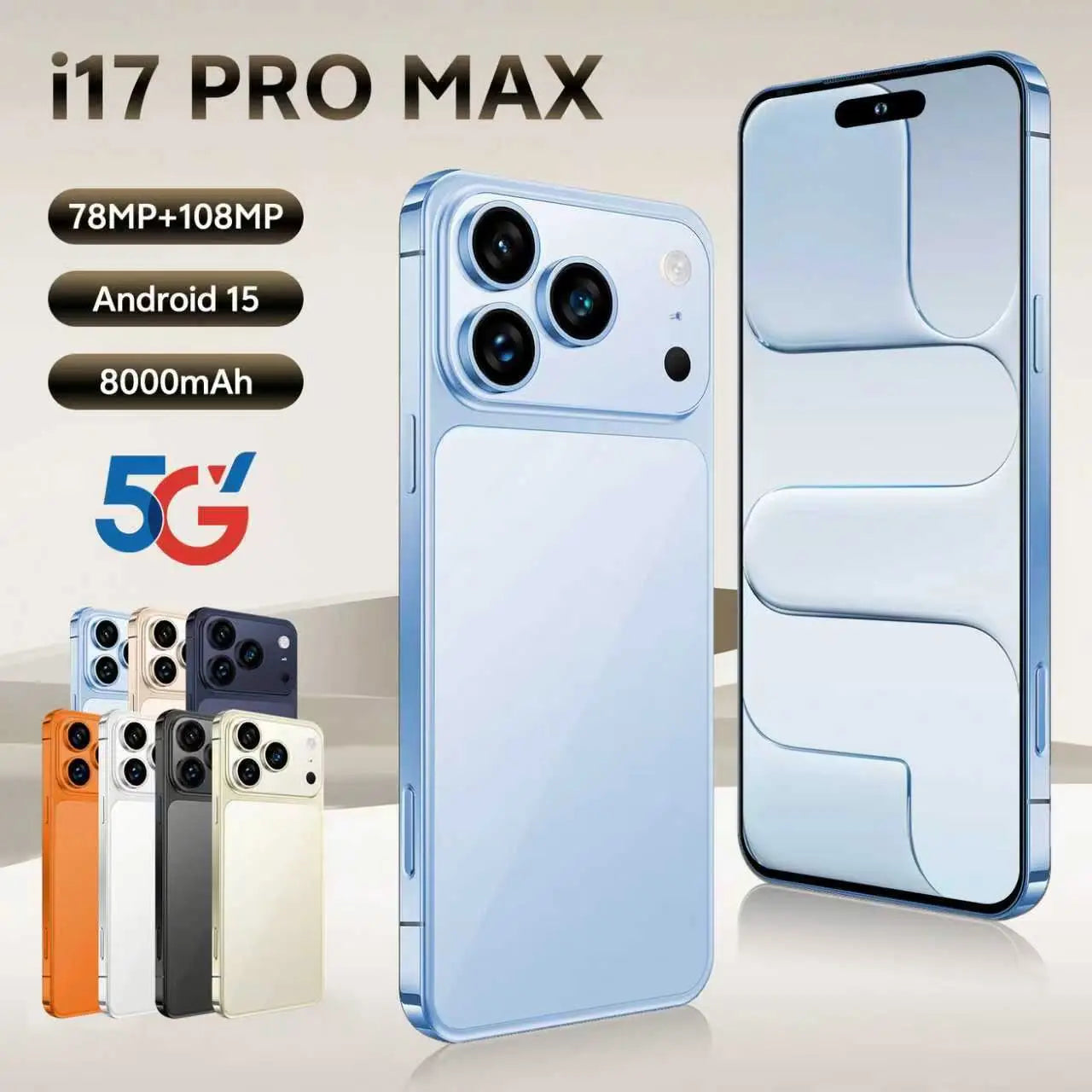 Tidesmit S26 Ultra 5G smartphone with 16GB RAM, 1TB storage, and 4K display in a sleek modern design.