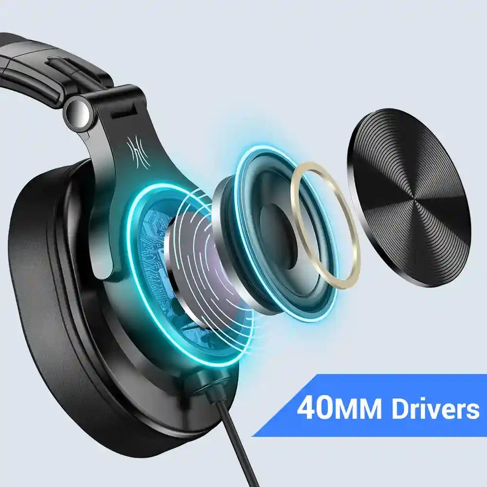 Wired Gaming Headset - Over-Ear with Detachable Mic, Black-Gray Tidesmit