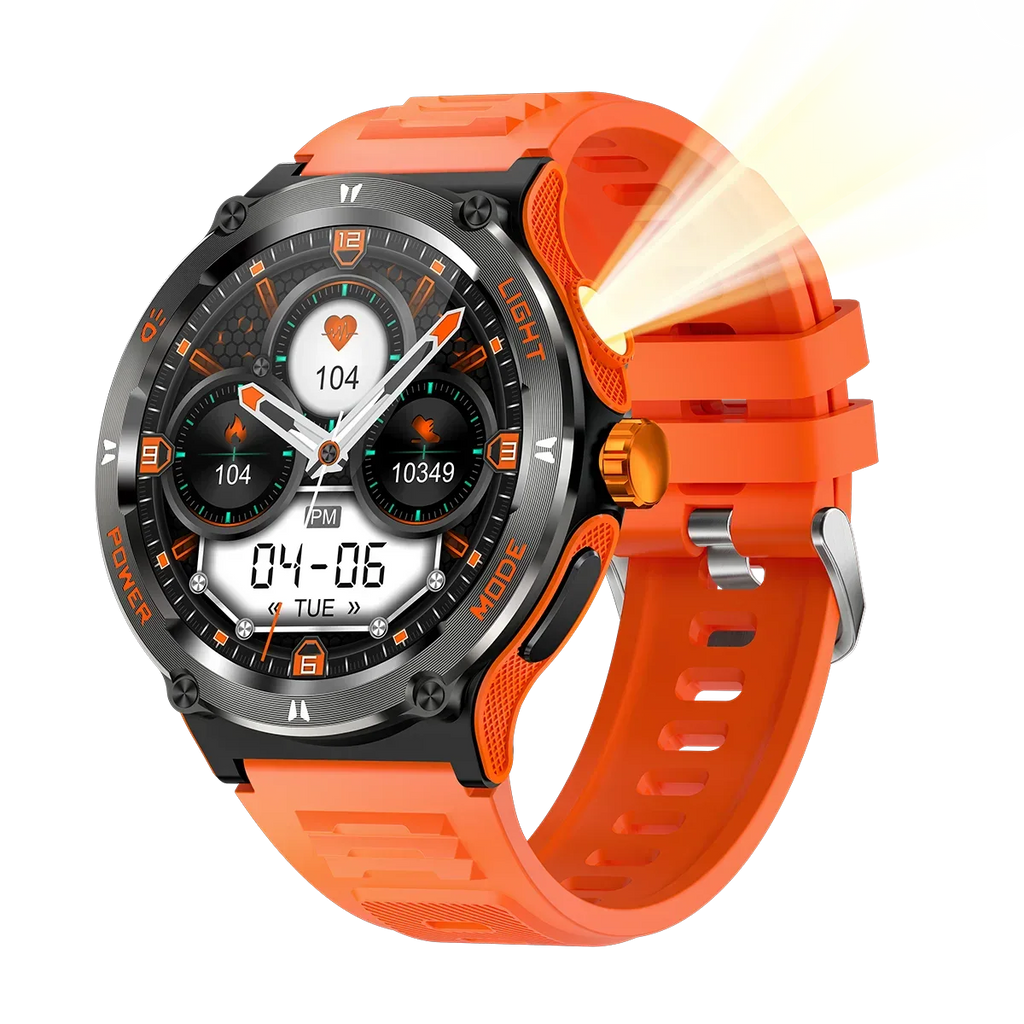 OEM ODM Supplier Electronic Digital KT76 Smartwatch Flashlight 3ATM Waterproof Swimming Running Sport Smart Watch for Men - Tidesmit
