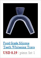 Clear food-grade silicone teeth whitening tray for home dental care and oral health.