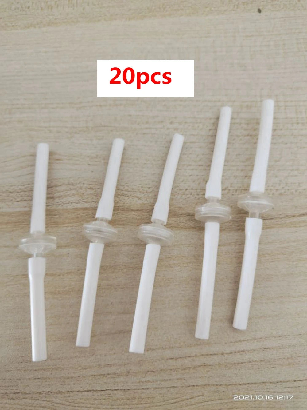20 white disposable replacement connecting tubes for microneedle RF machine skincare and scar removal device.