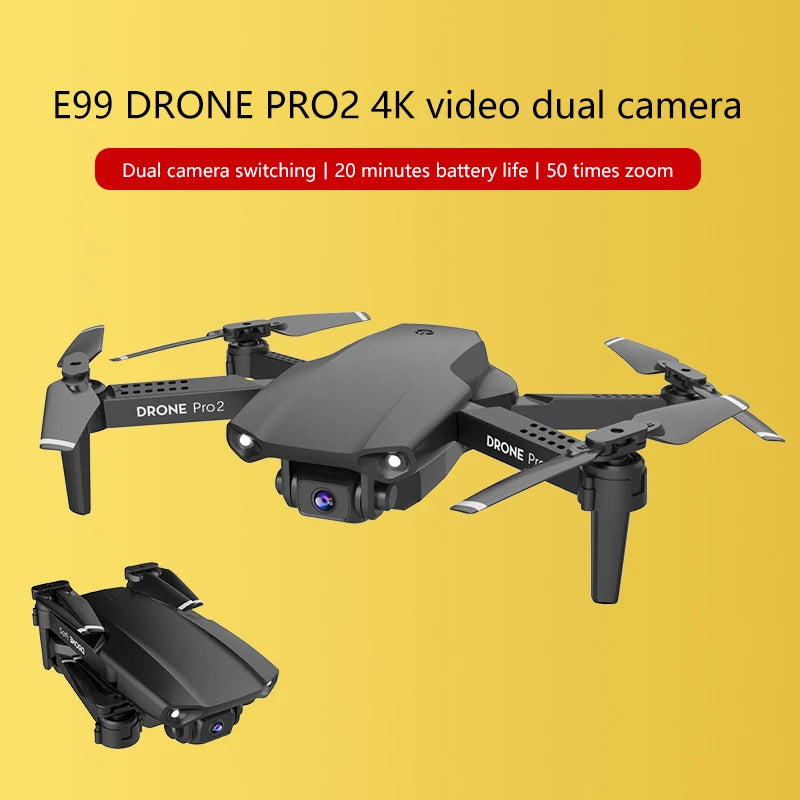 E99 15mins Drones with 4k Camera Rc Drones 4k HD Real-time Transmission FPV Beginner Drones Tidesmit