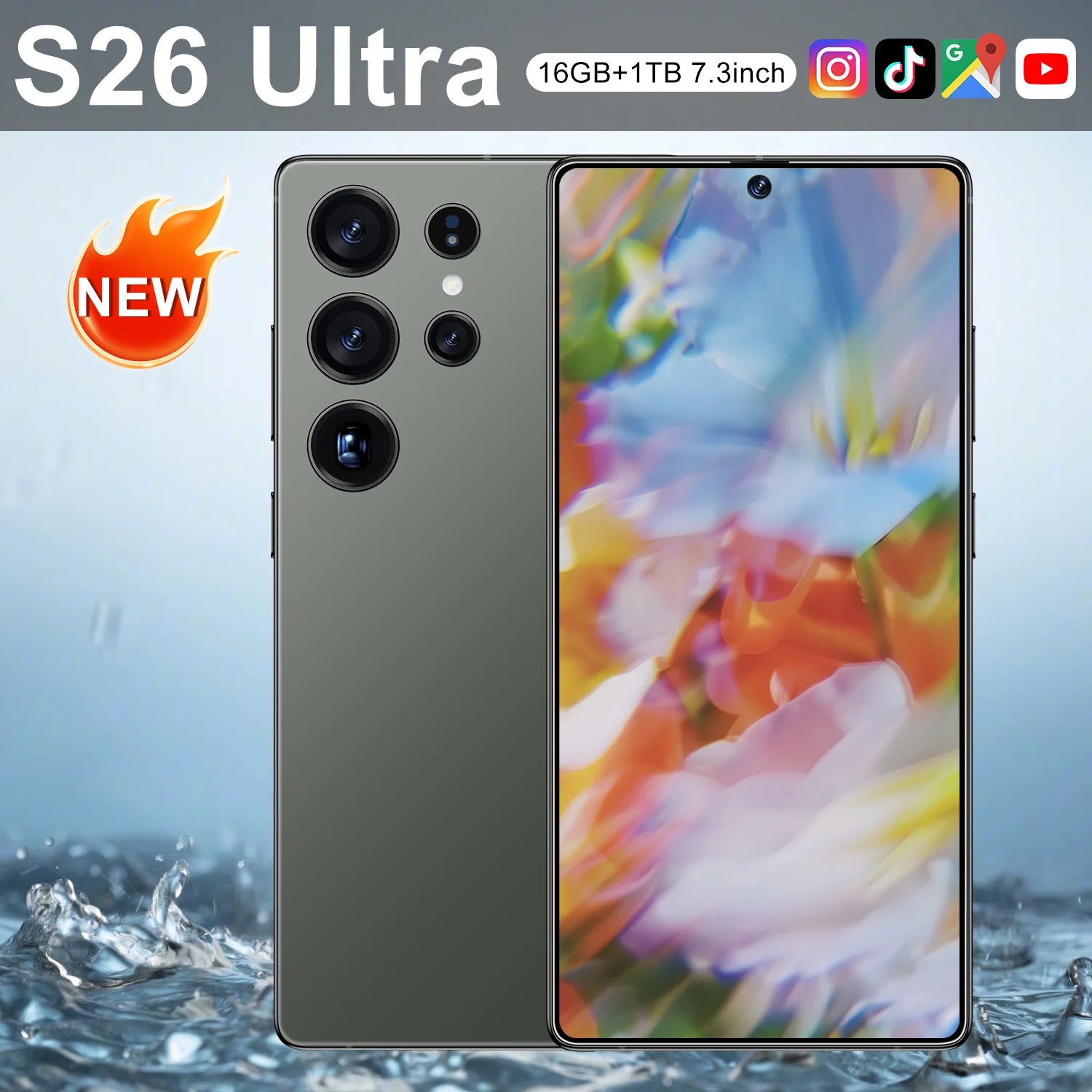 S26 Ultra 5G smartphone with 7.3-inch 144Hz display 16GB RAM 1TB storage and 108MP camera, gallery view 5