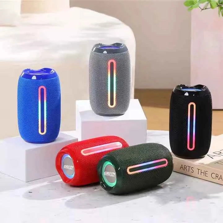 Green-Lyca Small Portable Wireless for Bluetooth Desktop Subwoofer Active Desktop Speaker RGB LED Cylindrical Design Gift My Store