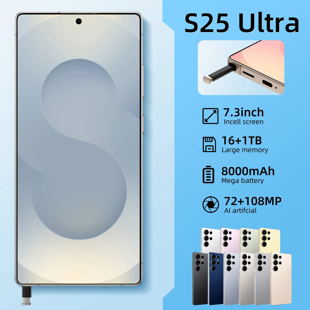 S25 Ultra 5G smartphone with 7.3-inch 144Hz display and 108MP camera for high-performance mobile photography.