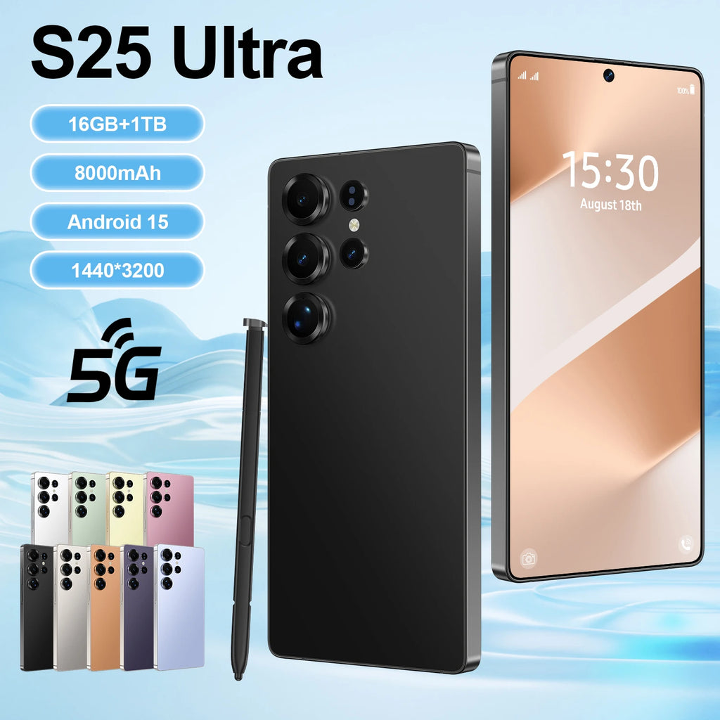 S25 Ultra 5G Smartphone 1TB 16GB RAM AMOLED Display Dual SIM Tidesmit