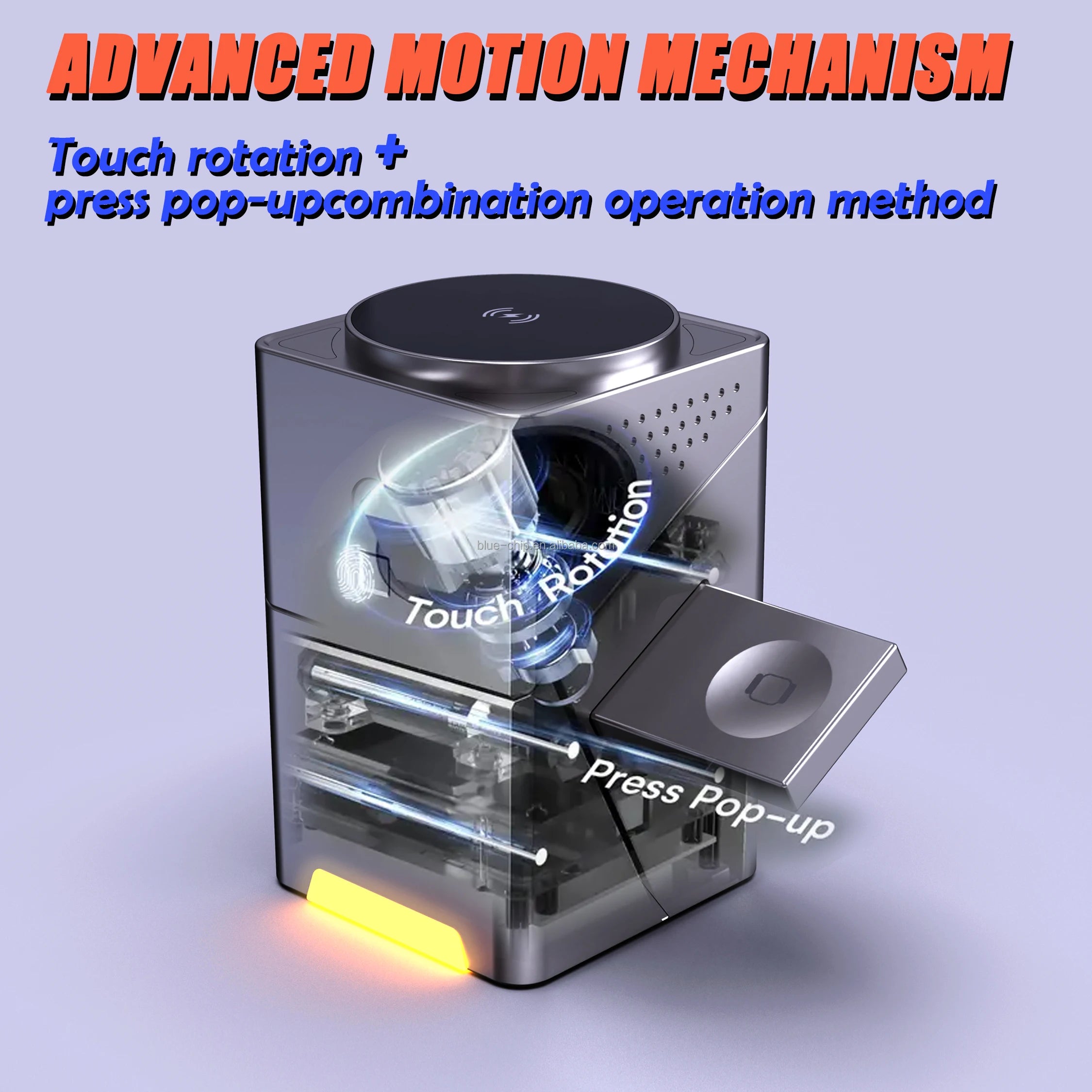 Yanchentian Universal Premium Quality Fast Charge Smartphone Multifunction Holder Cube Magnet Foldable 3 in 1 Wireless Charger Tidesmit