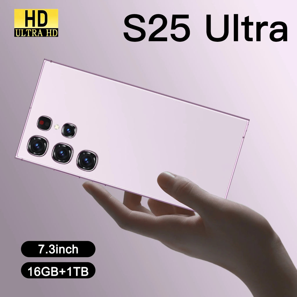 Tidesmit S25 Ultra 7.3 inch smartphone with 108MP camera and octa core processor for high performance gaming