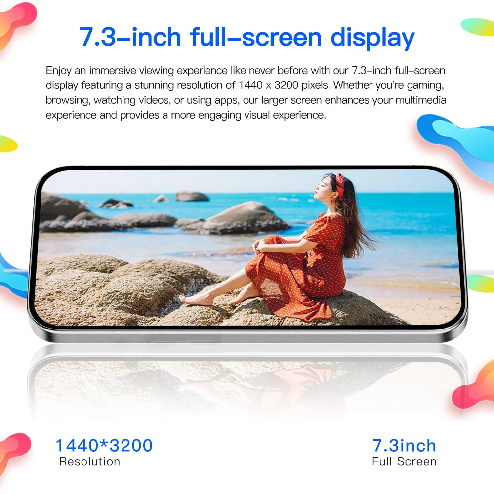 Original I16 Plus smartphone 6.7 inch display 16GB RAM 1TB storage unlocked mobile phone clone design