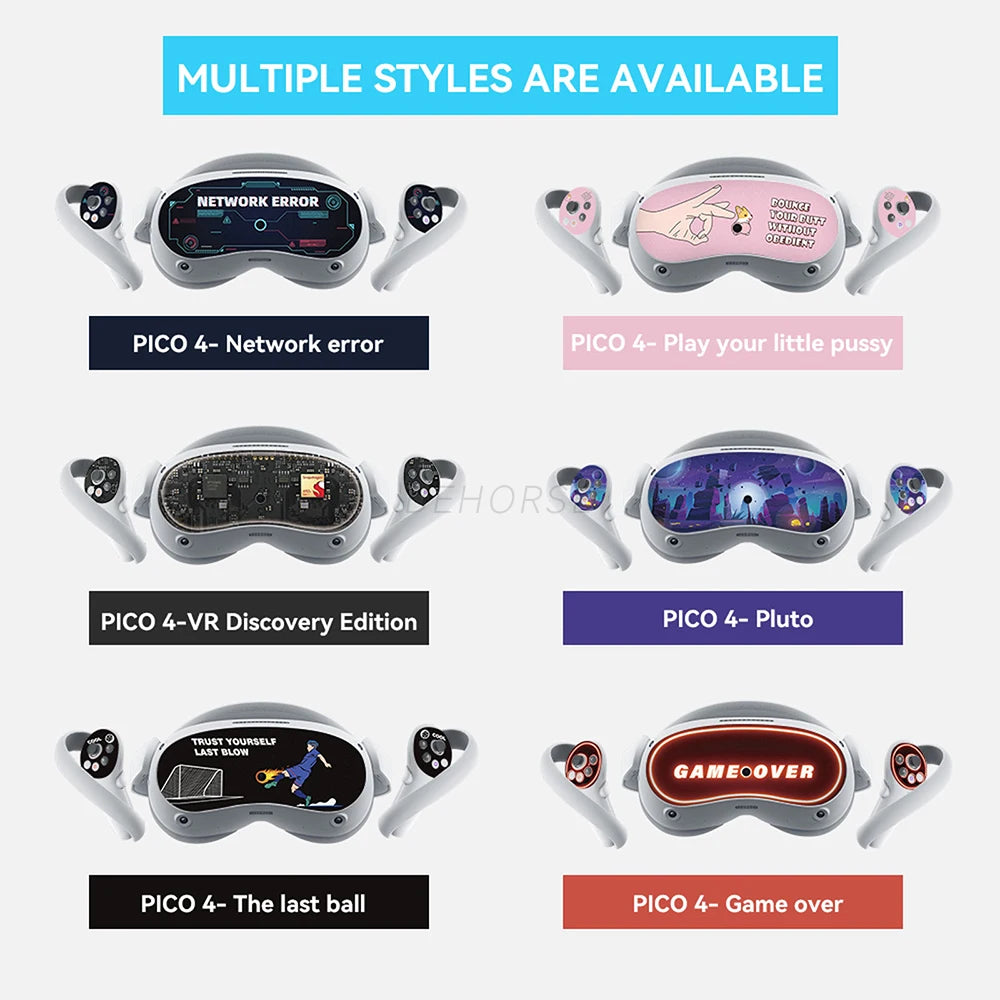 VR Headset Controller Skin Sticker Decal Protective Film Dustproof Scratchproof Stickers VR Accessories for Pico Neo 4 Tidesmit