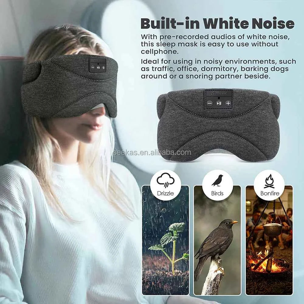 Bluetooth Sleep Headphones with Ultra Soft Thin Speakers for Side Sleepers - Sleep Mask with Built-in 20 Soothing Sound White Noise House Speakers My Store