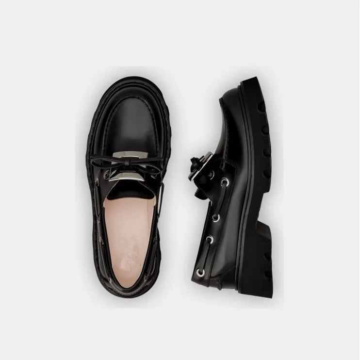 High-quality Brand Identical Loafers Women's Small Leather Shoes Single Shoes