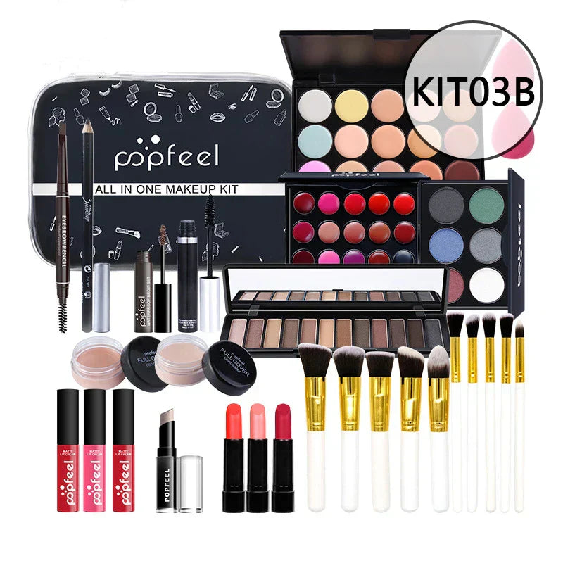 20 Styles New Arrival 20 Different Styles POPFEEL ALL in ONE Full Professional Makeup Kit for Girl ALIBABA KIT03B Tidesmit