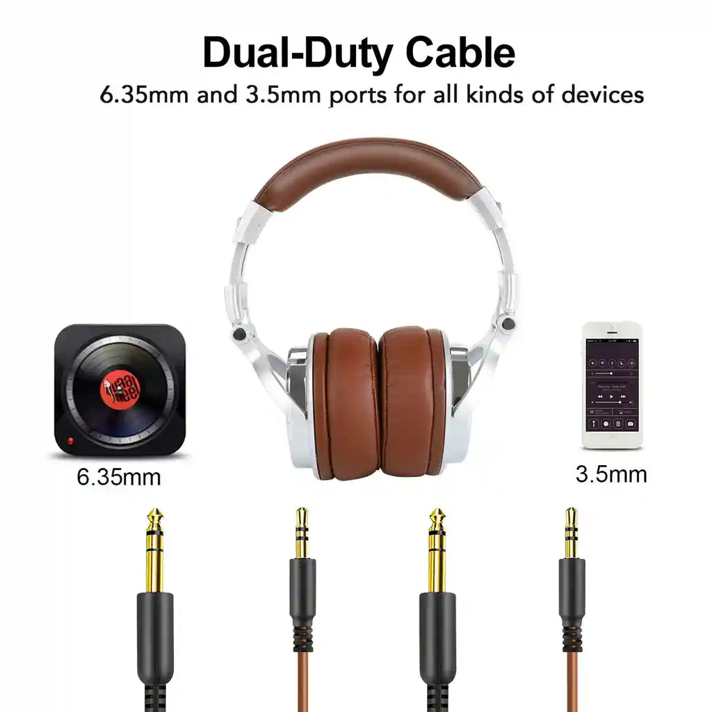 Pro-30 Studio DJ Headphones with Mic - Wired Over-Ear Monitoring Tidesmit