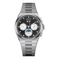 BONEST GATTI Automatic Mechanical Skeleton Watch Stainless Steel Waterproof 50m Luminous Calendar for Minimalist Business Men