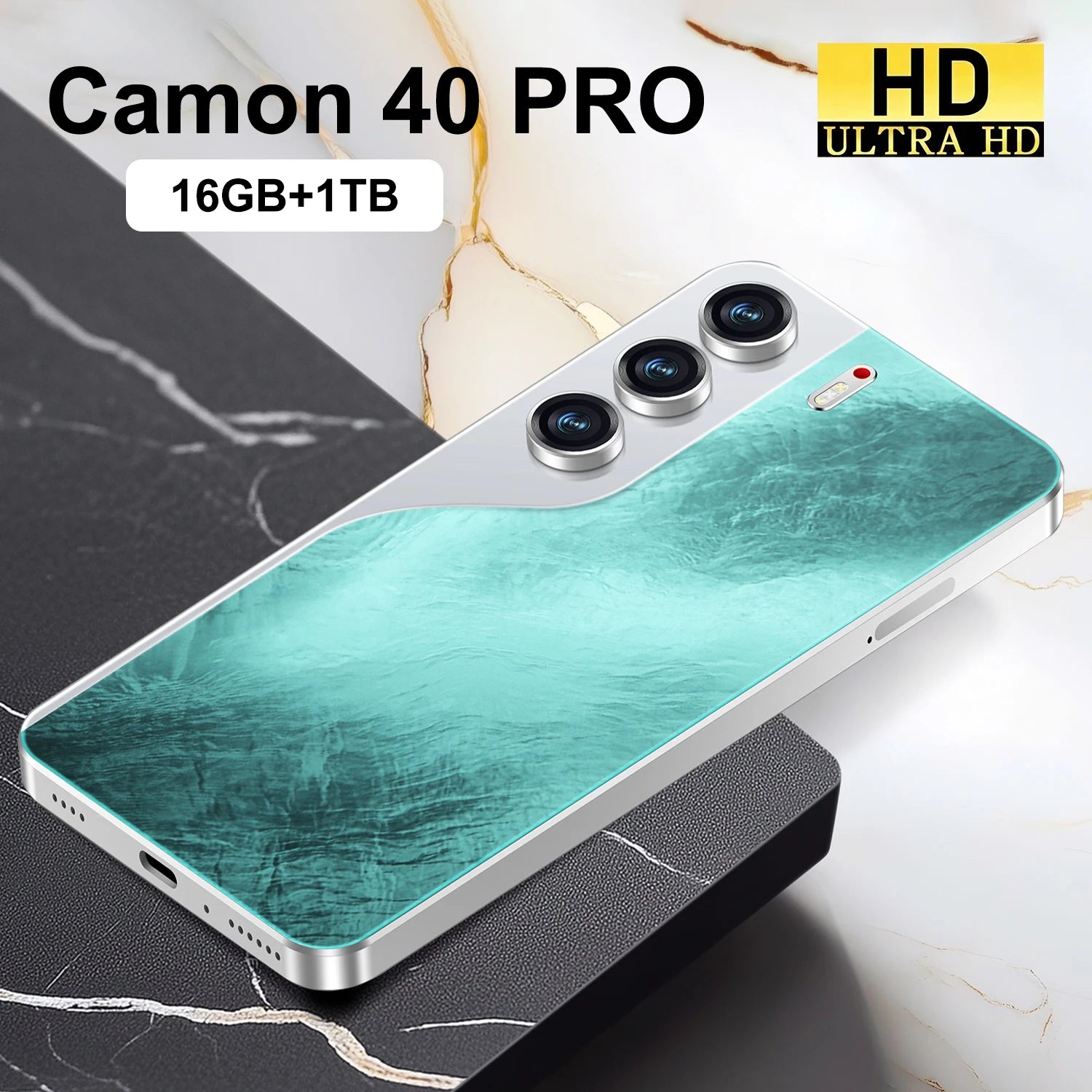 Hot Sale Camon 40 Pro 16GB+1TB 7.3 Inch 5G Smart Phone 100W Original HD Android 14 Unlocked Dual Card New for Spanish Speaking Tidesmit