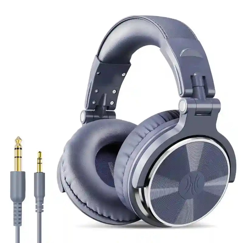 Wired Studio Monitor Headphones - Over-Ear DJ Mic Black Tidesmit