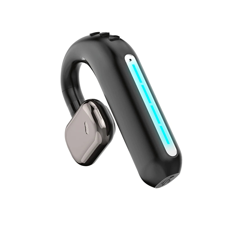 Wireless Earbuds Single Ear OWS Wireless Headset Bone Conduction Over-Ear Stereo Bass Earphones With Earhooks for Sports Running Black A107 Tidesmit