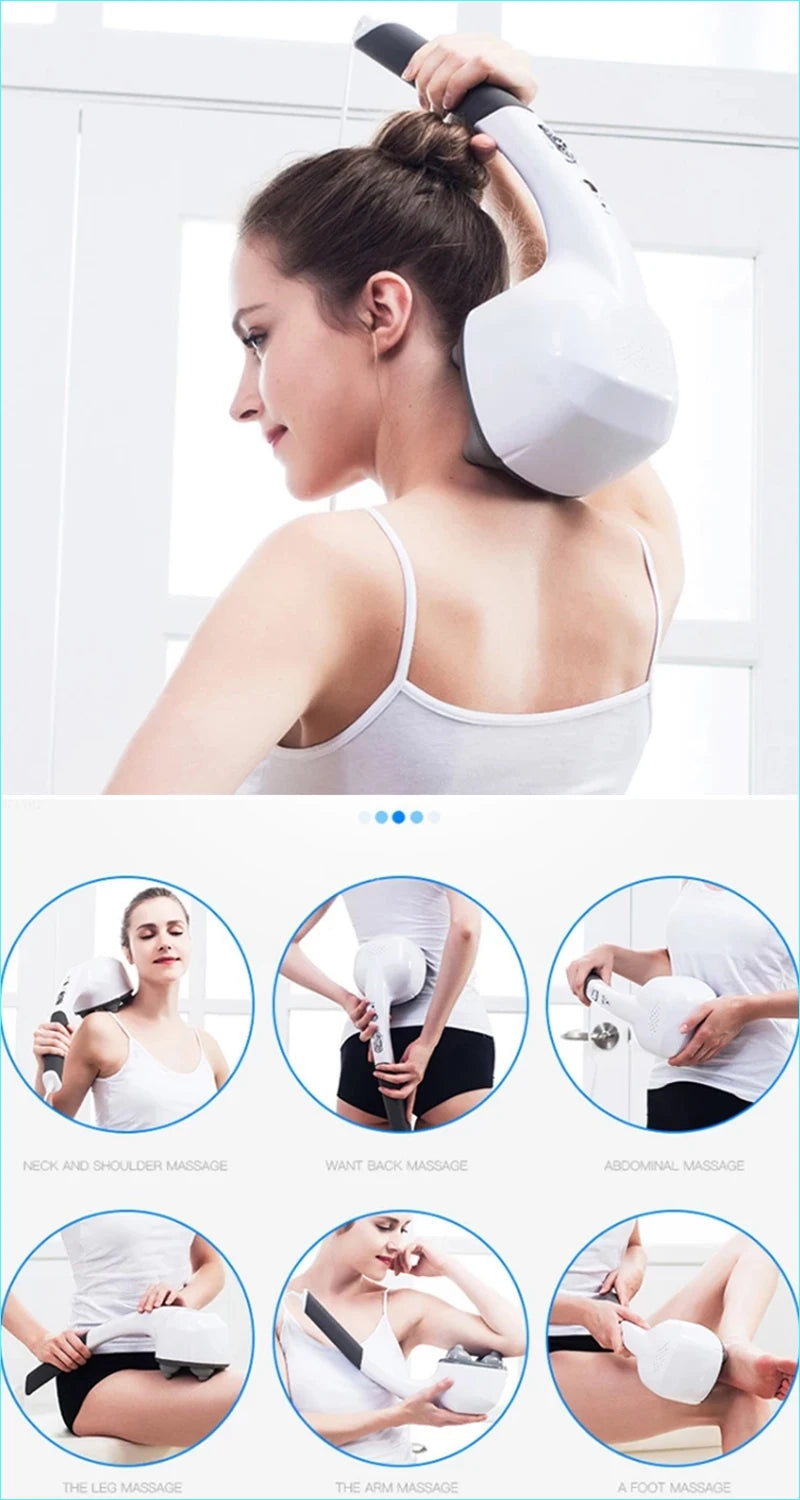 Electric Neck Massager: 4-Head Deep Tissue Wellness Tool (220V) Relaxation Treatment Tidesmit