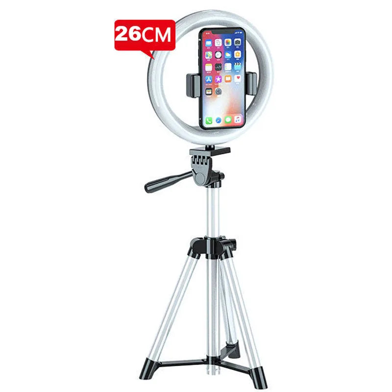 10 Inch LED Ring Light with Tripod Stand for Professional Video Lighting Tidesmit