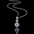High Quality Round Cut Vvs1 Gra Moissanite Three Stone Pendant Necklace 925 Sterling Silver Factory Jewelry Manufacturer Pendnat
