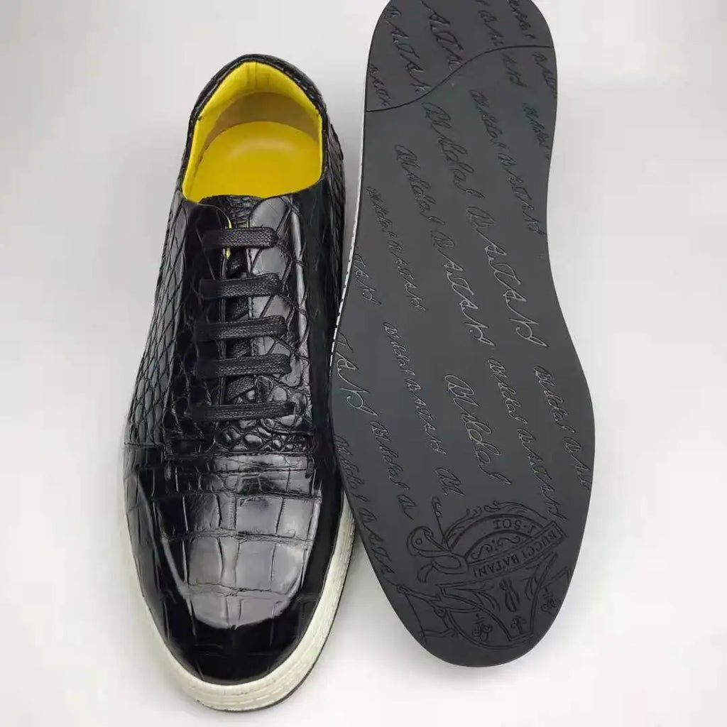 Custom Luxury Shoes Men Hot Selling Alligator Shoes for Men Chic Fashionable Genuine Crocodile Leather Men Shoes