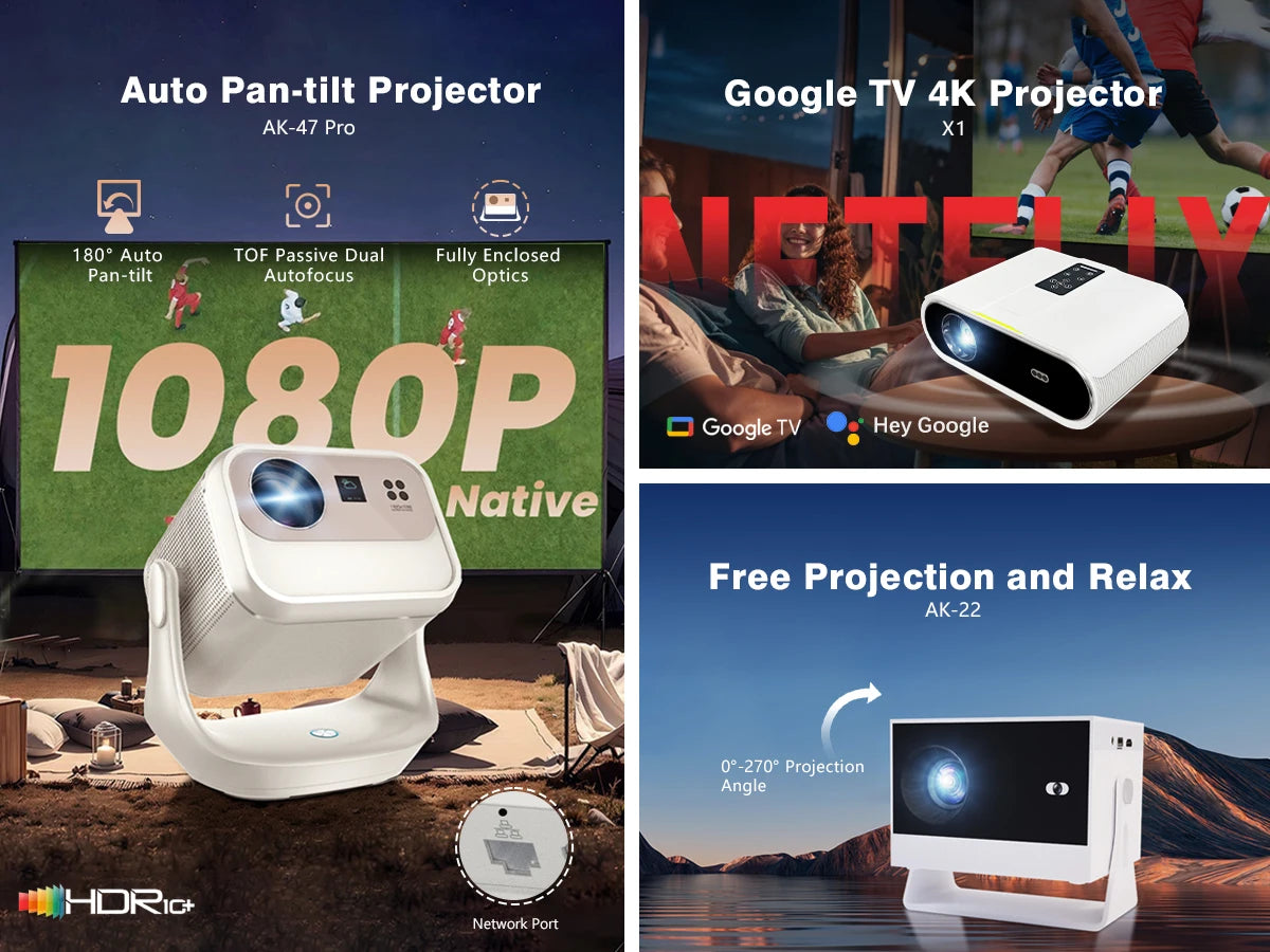 Free Shipping Smart 4K Android 9.0 Projector 4K WiFi 5G LCD Home Theater 1080P Portable Home Made Video Projector Tidesmit