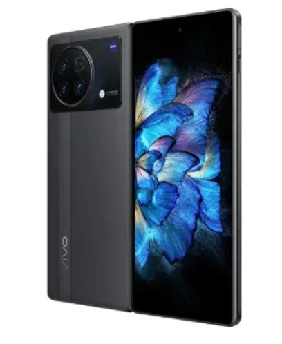 Tidesmit X Fold 5G smartphone showing side view of foldable display, premium design, and advanced camera array.