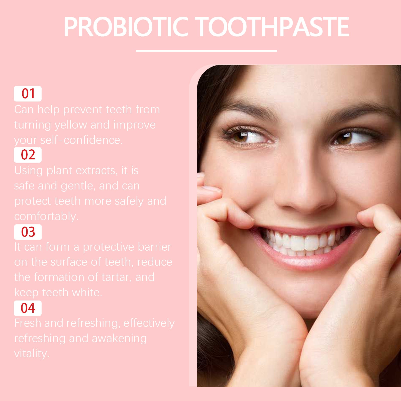 Tidesmit SP-10 probiotic whitening toothpaste for plaque removal and fresh breath oral hygiene care