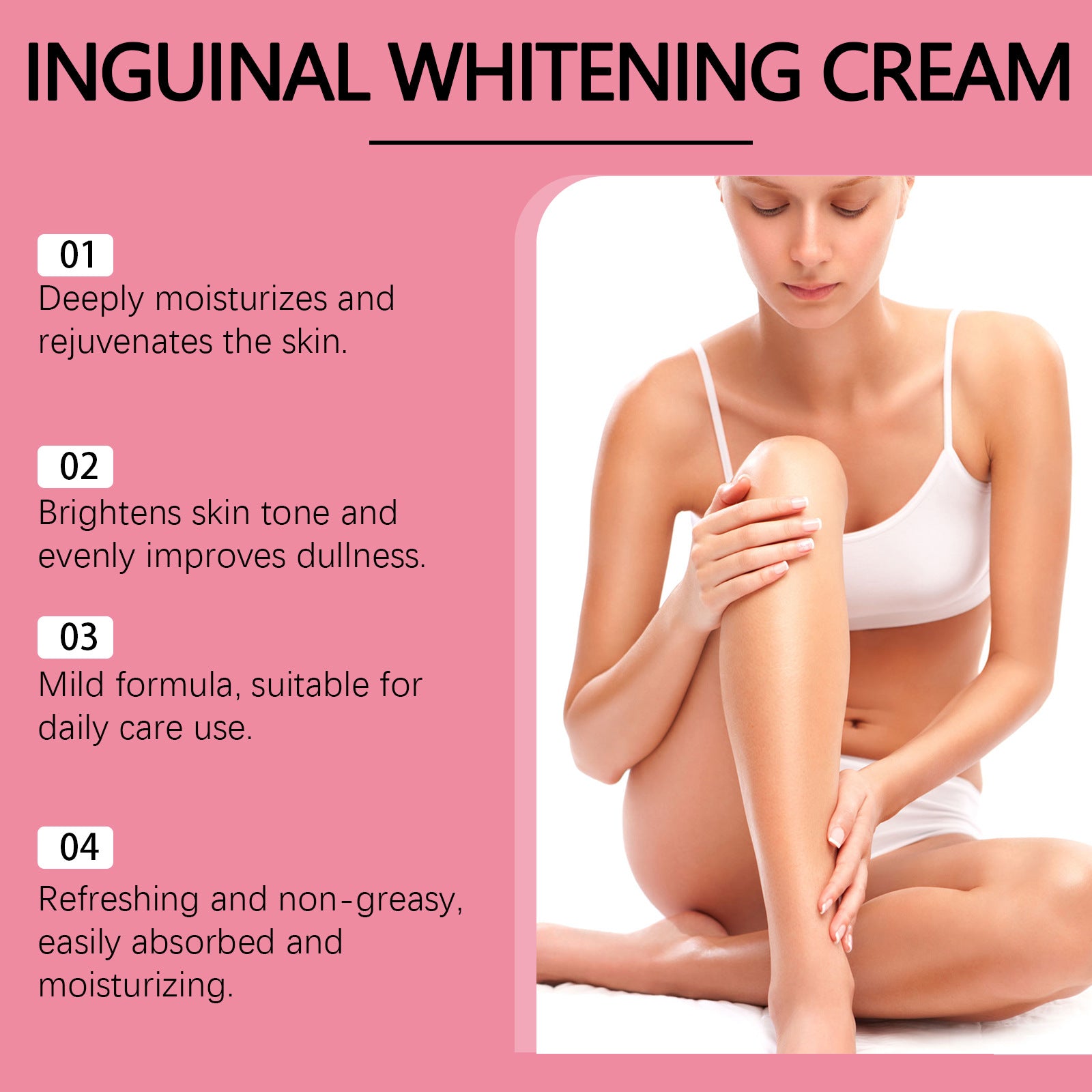 Body Whitening Niacinamide Brighten Cream For Intimate Parts Underarm Bleach Knees Lighten Thigh Inner Korean Skin Care Products