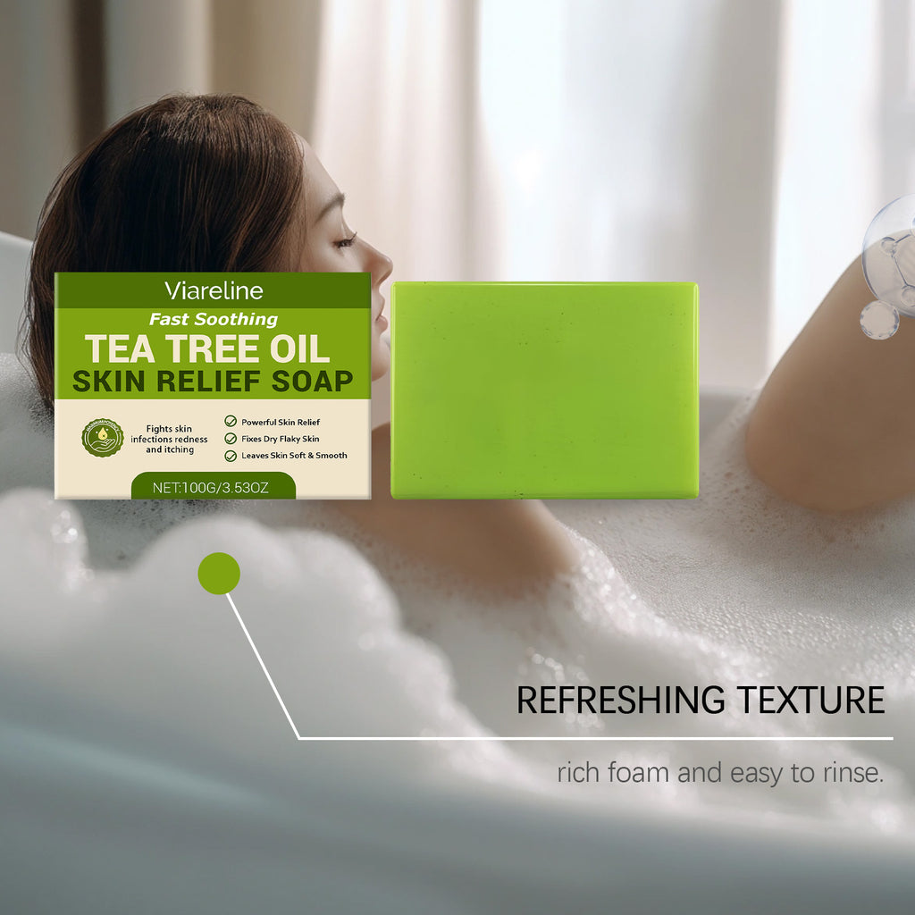 Tea Tree Oil Soap Deep Cleansing Bar - Natural Cruelty-Free Skin Care Scrubs Treatments Tidesmit