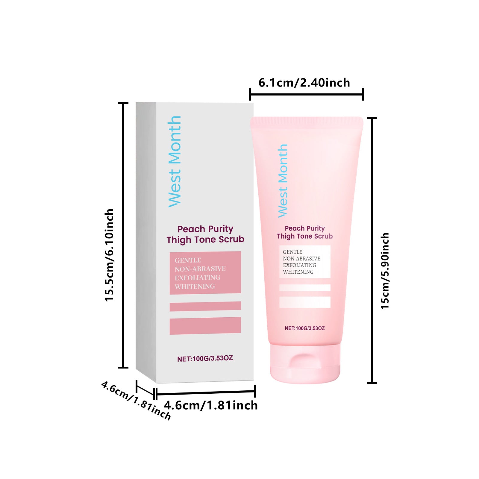 Whitening Body Scrub 100g - Professional Exfoliation for Radiant Skin Scrubs Treatments Tidesmit