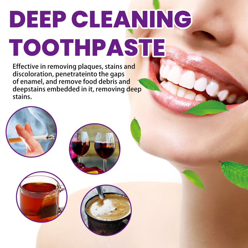 Tidesmit purple teeth whitening toothpaste for stain removal and enamel color correcting for brighter smile