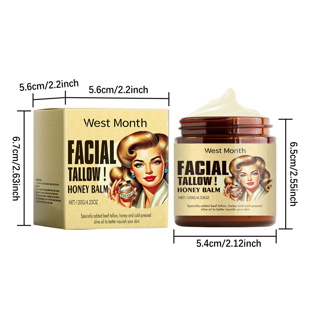 Beef Tallow Face Cream Moisturizing Dry Skin Firming Increase Elasticity Fade Fine Lines Smoothing Repair Nourishing Face Cream