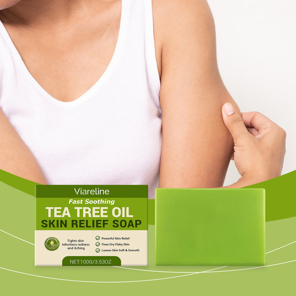 Tea Tree Oil Soap Deep Cleansing Bar - Natural Cruelty-Free Skin Care Scrubs Treatments Tidesmit