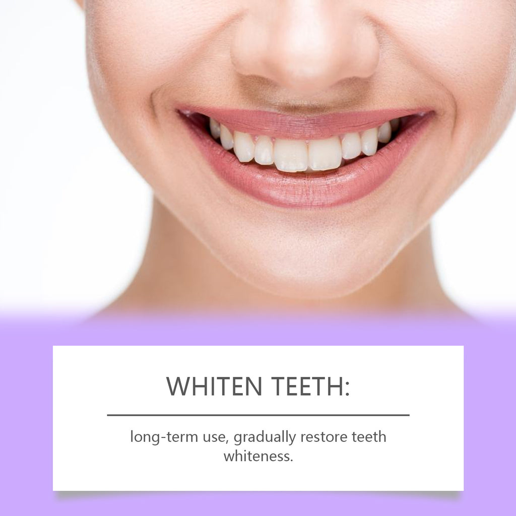 Tidesmit purple niacinamide whitening toothpaste for plaque reduction, gum health, and fresh breath.