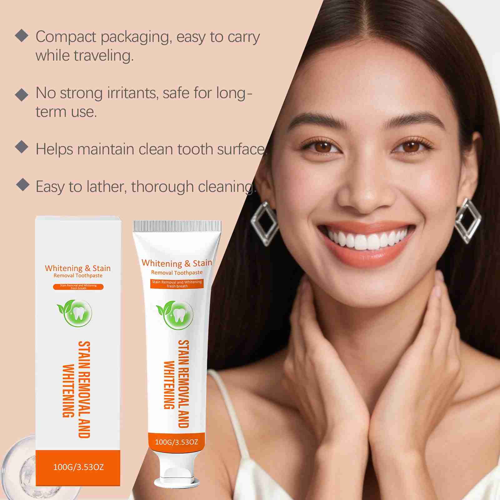 Tidesmit whitening toothpaste removing plaque and surface stains for brighter teeth and healthy gums