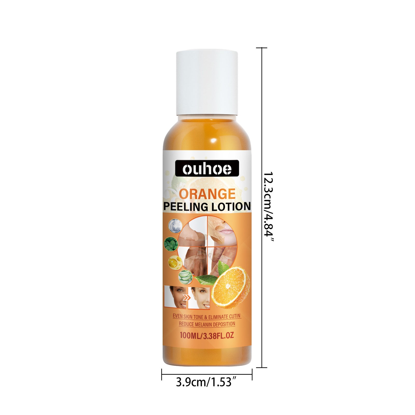 Orange Peeling Lotion for Dark Skin - Professional Exfoliating Formula 100ml Scrubs Treatments Tidesmit
