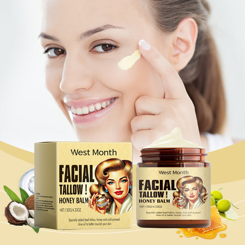 Beef Tallow Face Cream Moisturizing Dry Skin Firming Increase Elasticity Fade Fine Lines Smoothing Repair Nourishing Face Cream