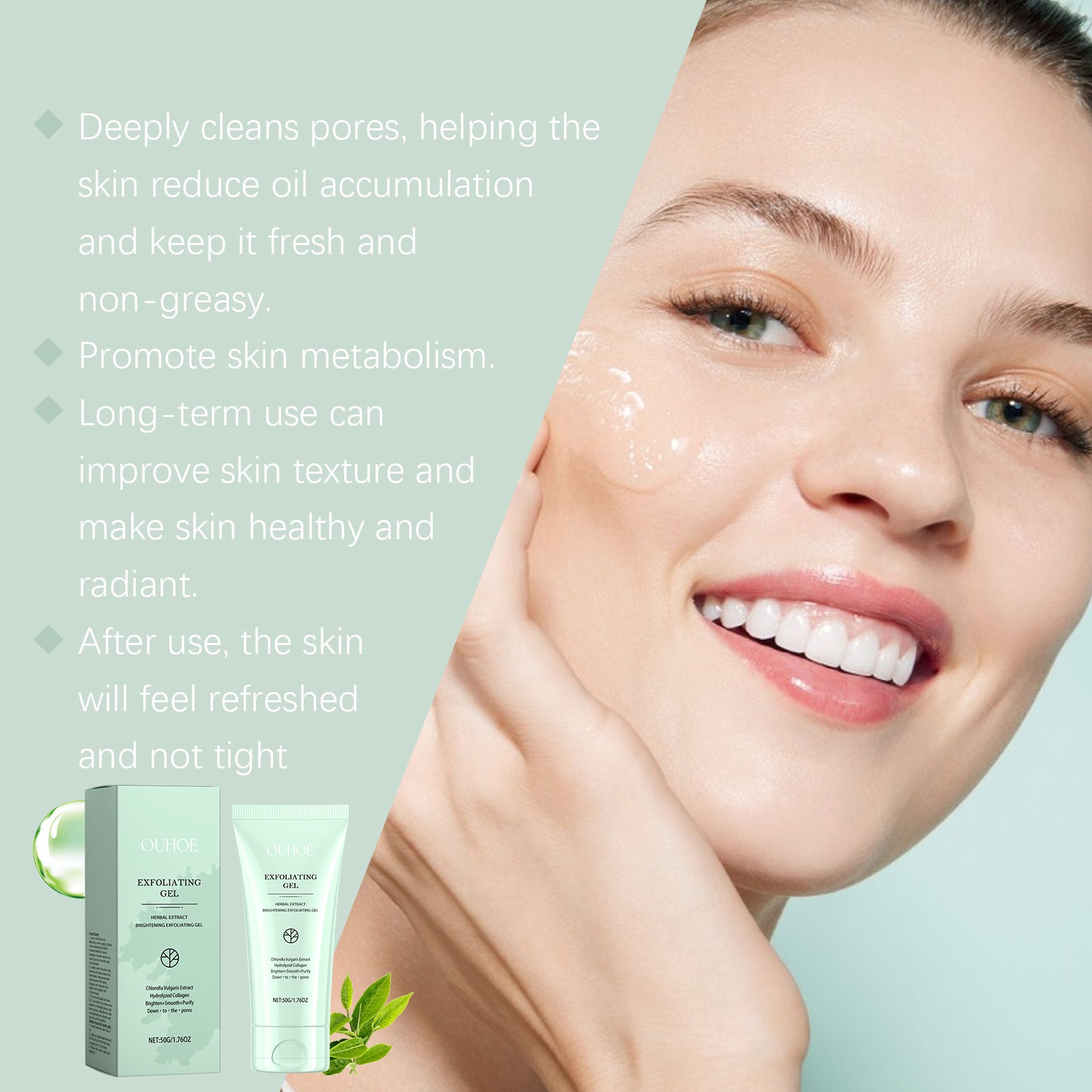 Exfoliating Peeling Gel for Face - Brightening 50g Skin Care Scrubs Treatments Tidesmit