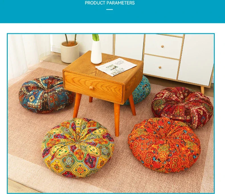 Bay Window Tatami Mats Futon Pumpkin Mats Multi-colored Cushions Thickened Lazy Butt Mats Chair Cushion  Floor Cushion Futon