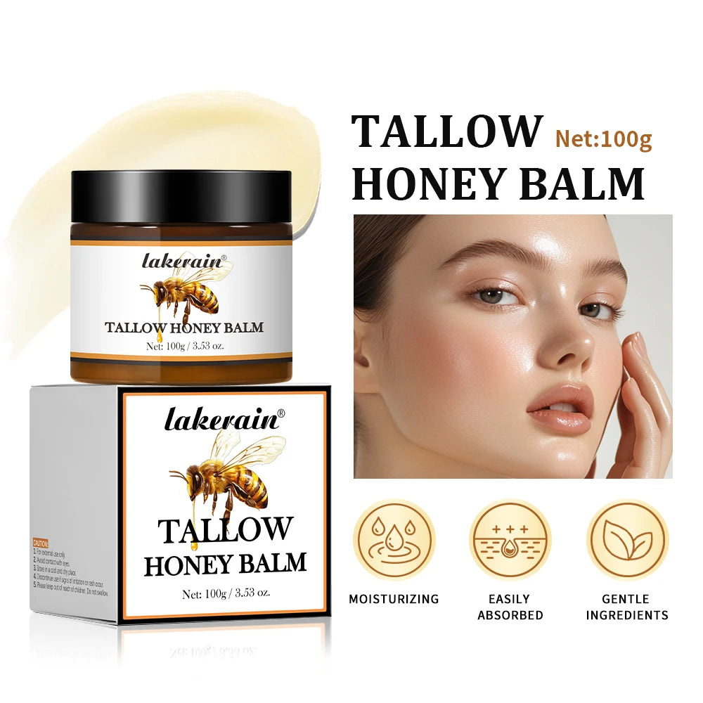 Whipped Beef Tallow And Honey Balm Moisturizing Beef Tallow Face Cream Body Lotion Grass Fed Grass Finished Face Cream Skin Care