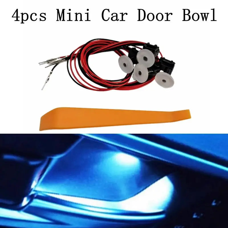 LED Ring Light Interior Door Handle Kit - 4Pcs Circular B Model Tidesmit