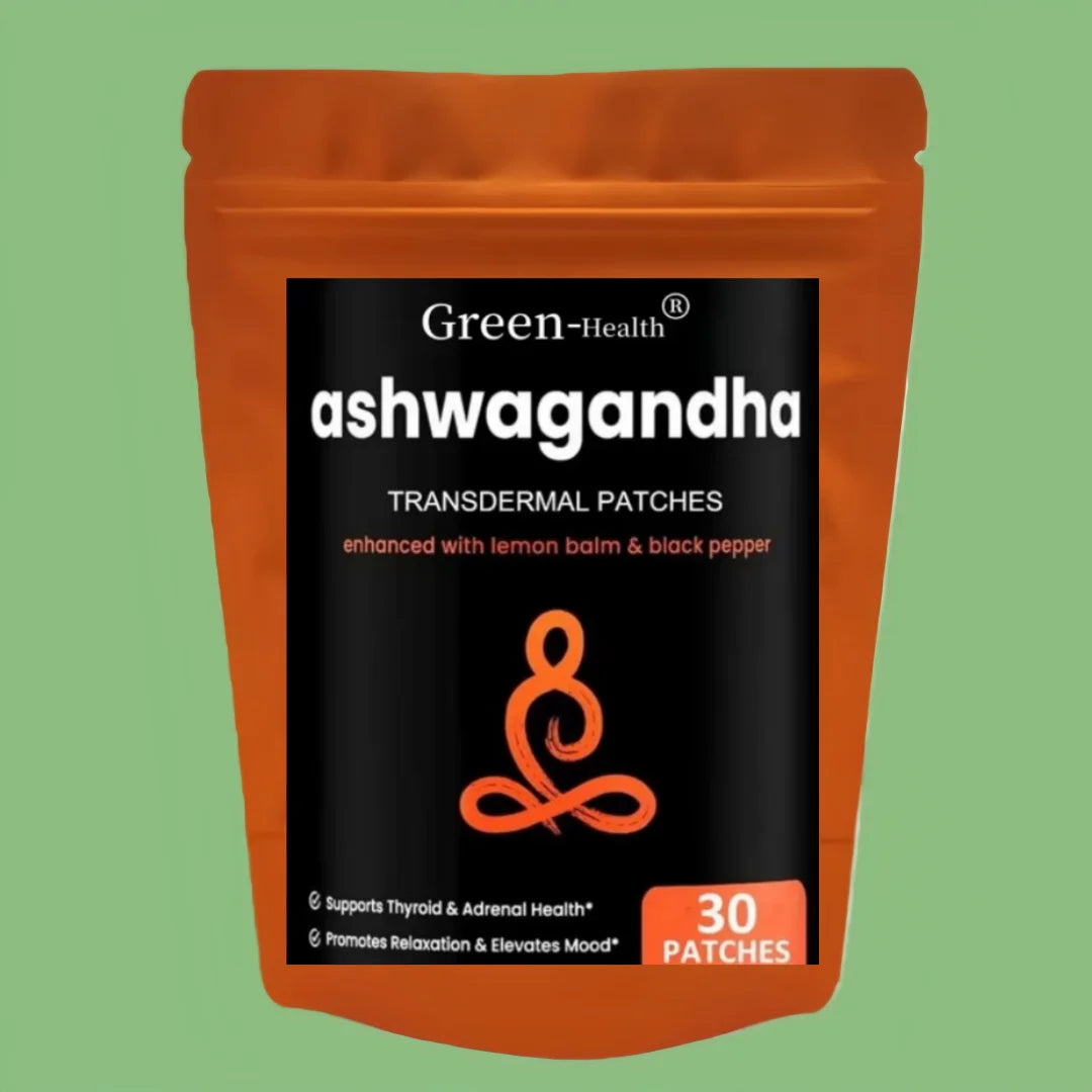 Natural Energy & Mood Support Patches – Ashwagandha Performance Transdermal, 30 Patches